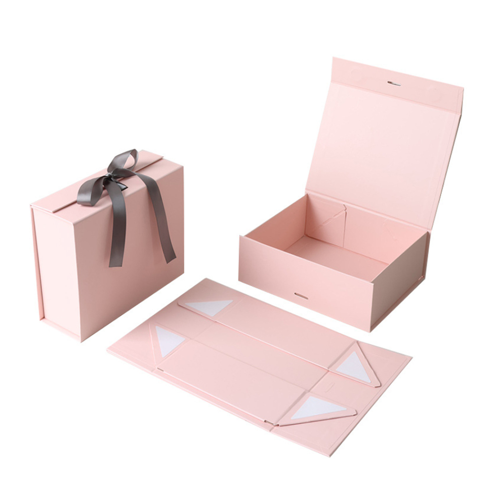 Custom Cardboard Paper Matte Ribbon Packaging Box Paper Custom Logo Magnetic Gift Box for Dress