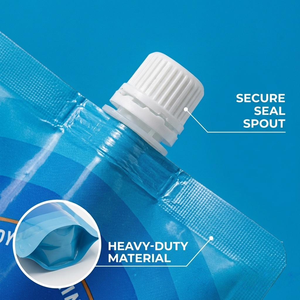 Custom Printed Juice Spout Bag Food Plastic Packaging Beverage Bag Reusable Refill Liquid Bag