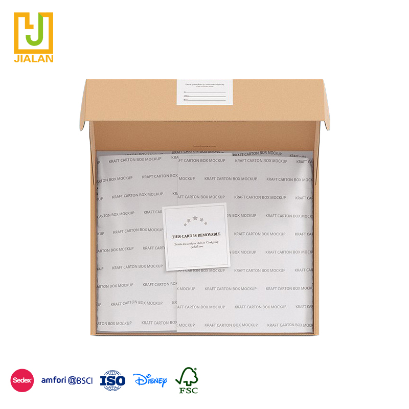 Jialan Custom Logo Packaging Large Cardboard Carton Mailer Box Baby Clothing Shoes Corrugated Packaging Paper Shipping Boxes