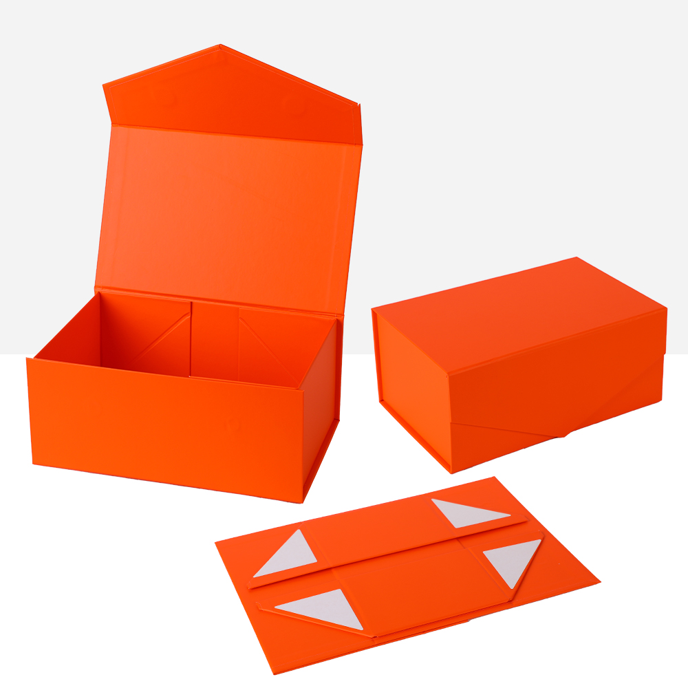 OPACK Luxury Custom Logo Printed Rigid Paper Box Flat Folding Foldable Magnetic Gift Packaging Cardboard Boxes