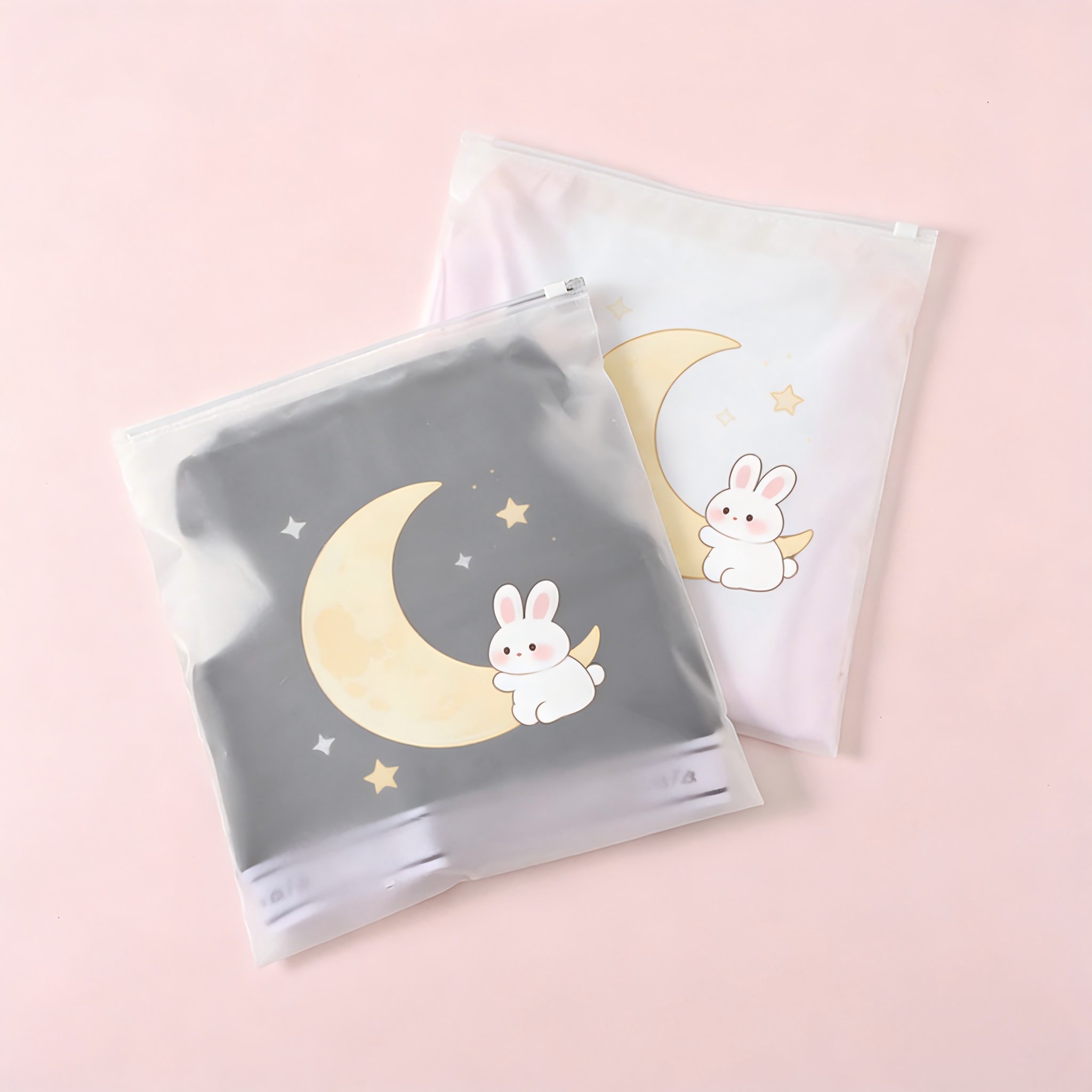Eco Friendly Heat Seal Resealable T-Shirt Zipper LDPE Plastic Bags with Handle for Garment Packing and Clothing