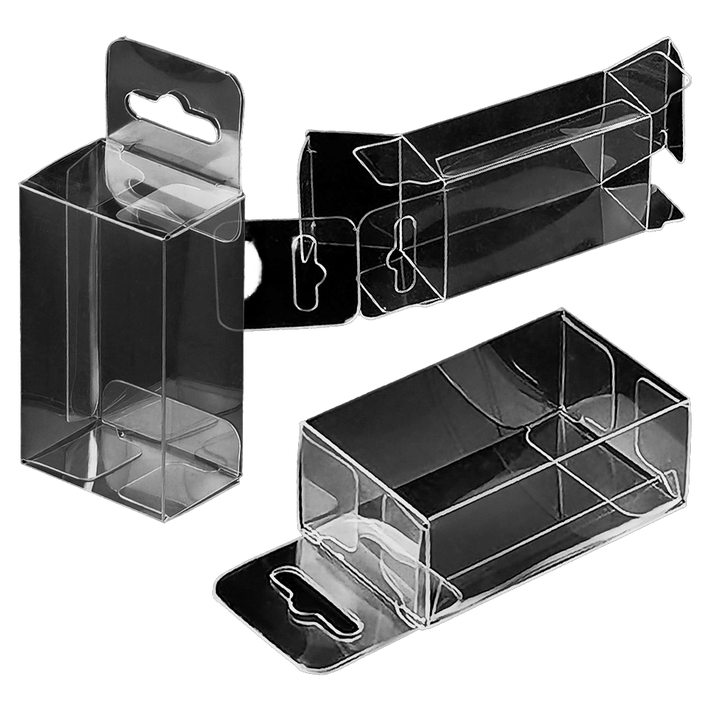 Eco Recycled Plastic Gift Box transparent Sustainable Craft Packaging &le;$0.14 (Low MOQ 500pcs, Custom Logo)"