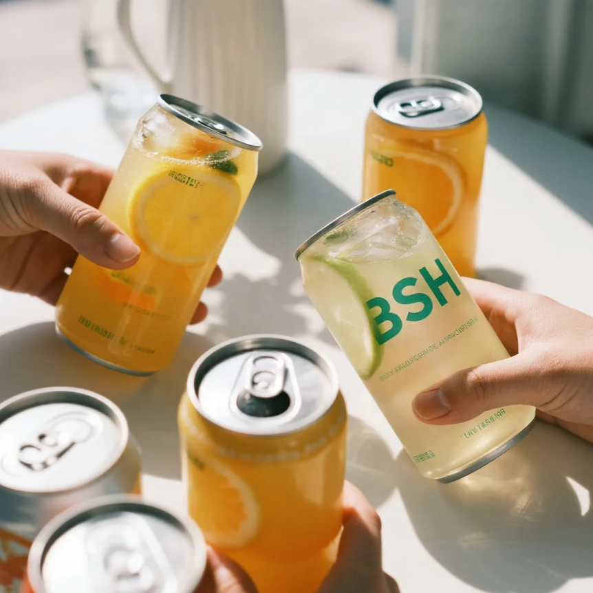 2025 Hot Sale Drink Shop Can Beverage Cake Juice Soda Bottles Pet Plastic Cans