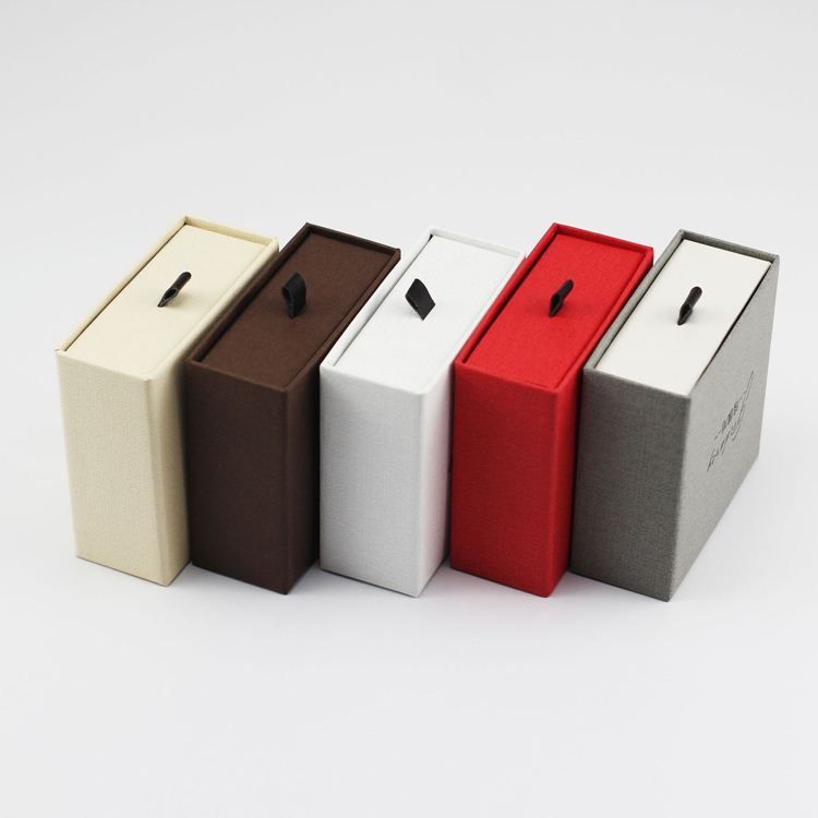 Custom Printed Jewellery Packaging Gift Paper Box Sliding Drawer Jewelry Boxes With Logo
