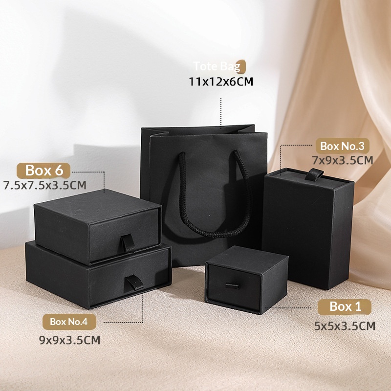 Custom Logo Luxury Textured Jewelry Watch Eyewear Glasses Packaging Set Wholesale Rigid Paper Drawer Box Bag Ring Necklace