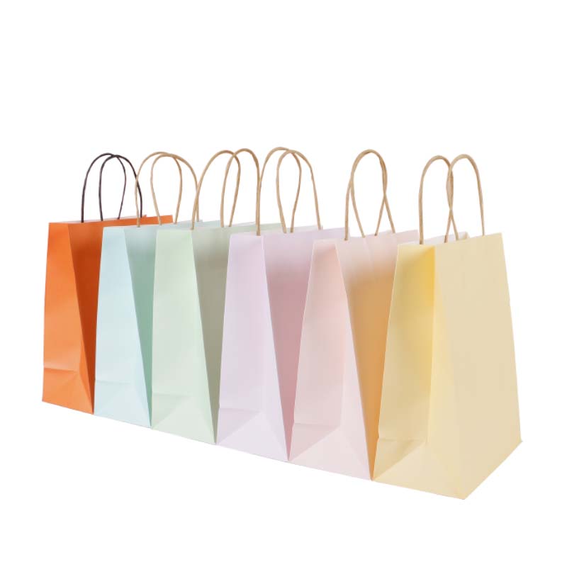 Eco Friendly Biodegradable Recyclable Durable Moisture Proof Custom Kraft Paper Packaging Bag Food Shopping Gift Retail