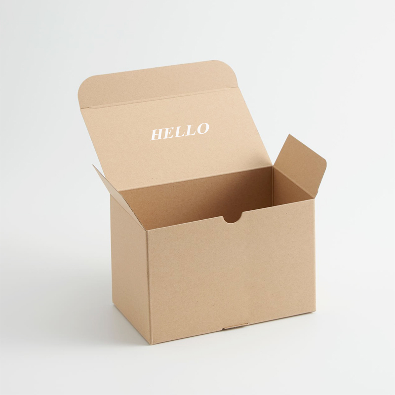 Eco Friendly Biodegradable Kraft Paper Made Foods and Confectionery Packaging Snacks Package Box Customized with Your Own Logo