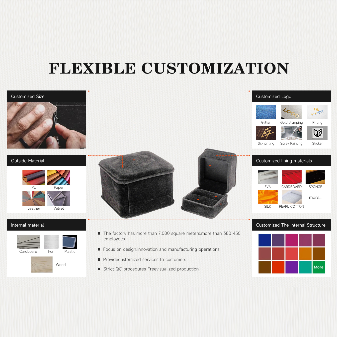 Luxury Eco-Friendly Leather Jewellery Box Custom Logo Rectangle Display Case Bracelet Necklace Ring Storage Gift Packaging Feist