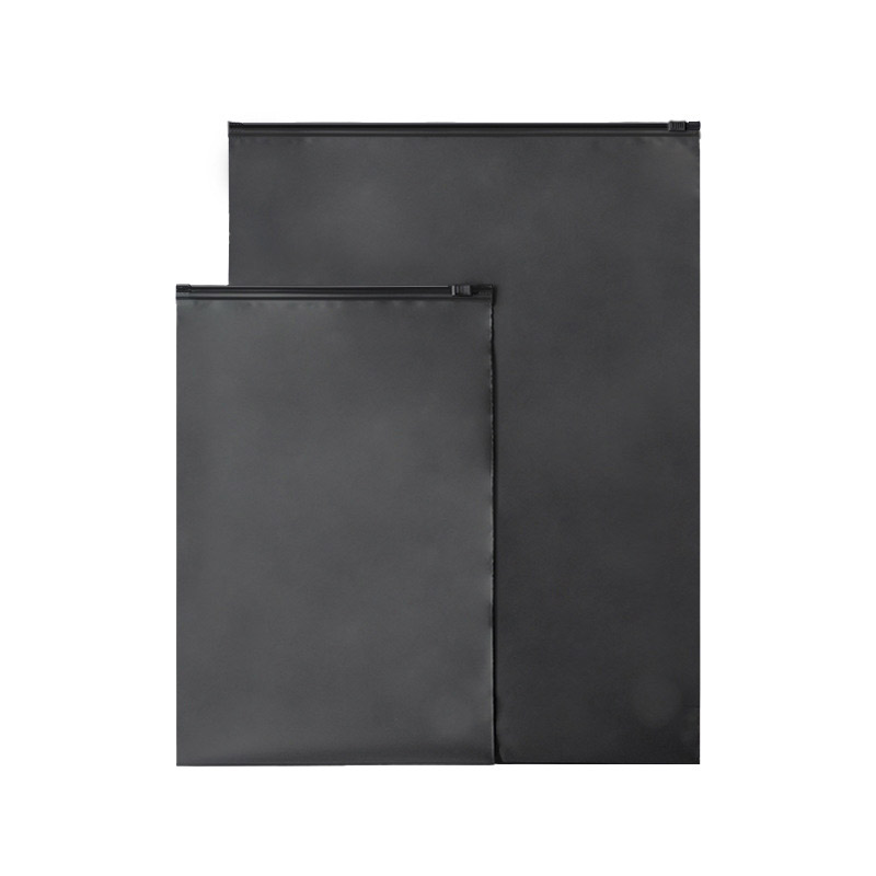 Wholesale Packaging Custom Logo Self-sealing Shirt Clothes Zipper Lock Plastic Zipper Matte Black Garment Bag