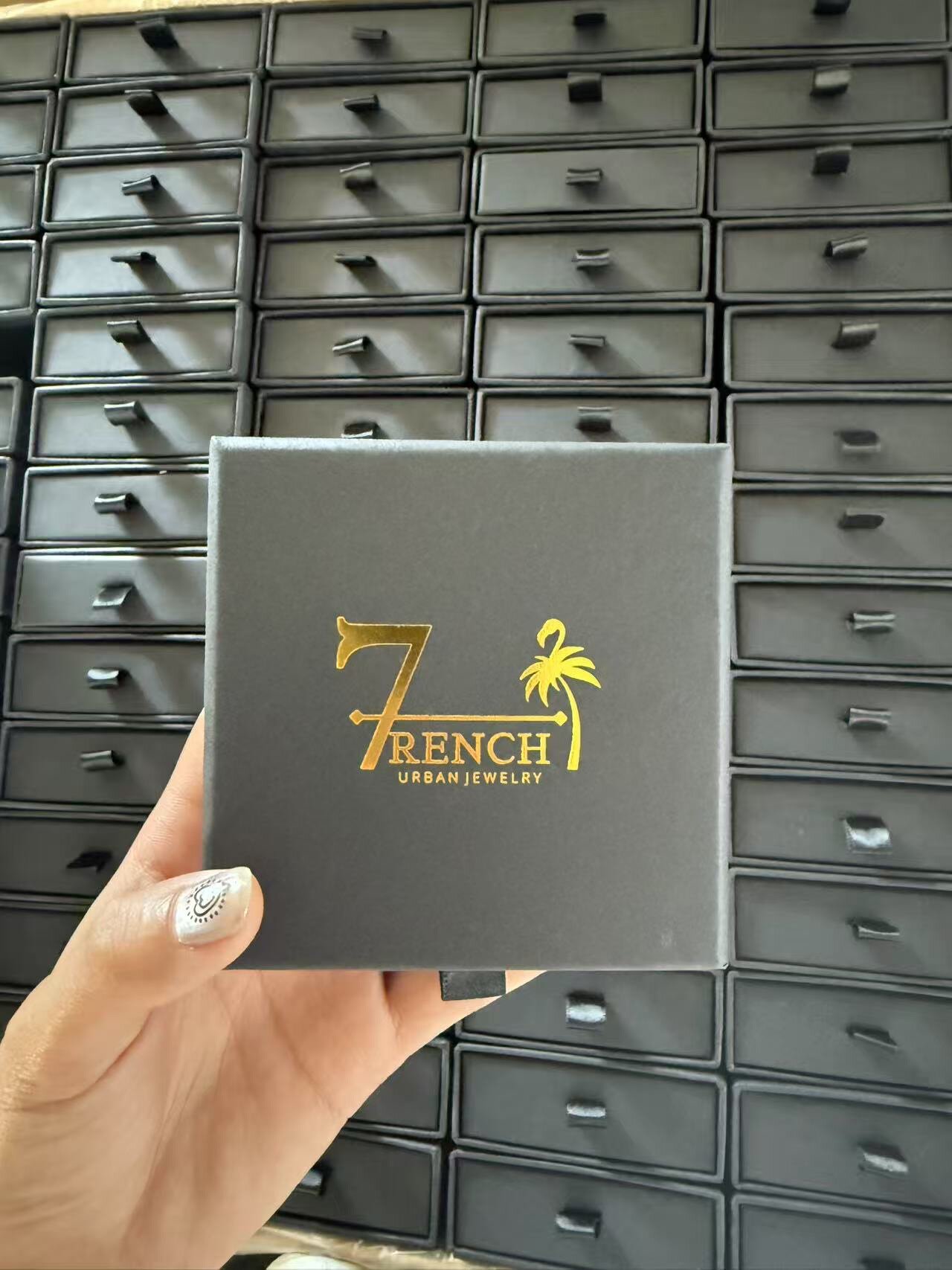 IN PACK Wholesale Drawer Jewelry Packaging Boxes Custom Logo Printed Paper Cardboard Jewelry Box For Ring Earring Pendant