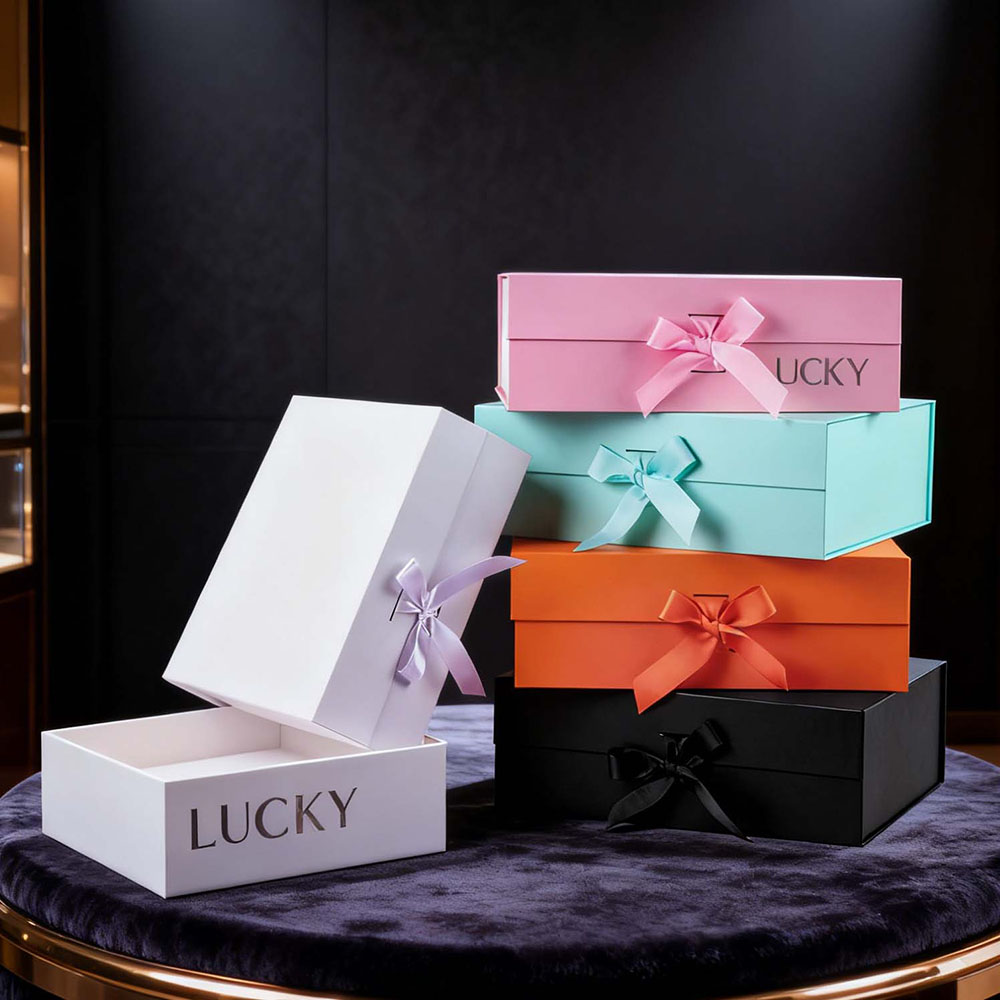 Custom Logo Luxury Magnetic Foldable Gift Packaging Box Magnetic Closure Cardboard Shoes Clothing Apparel Shipping Boxes