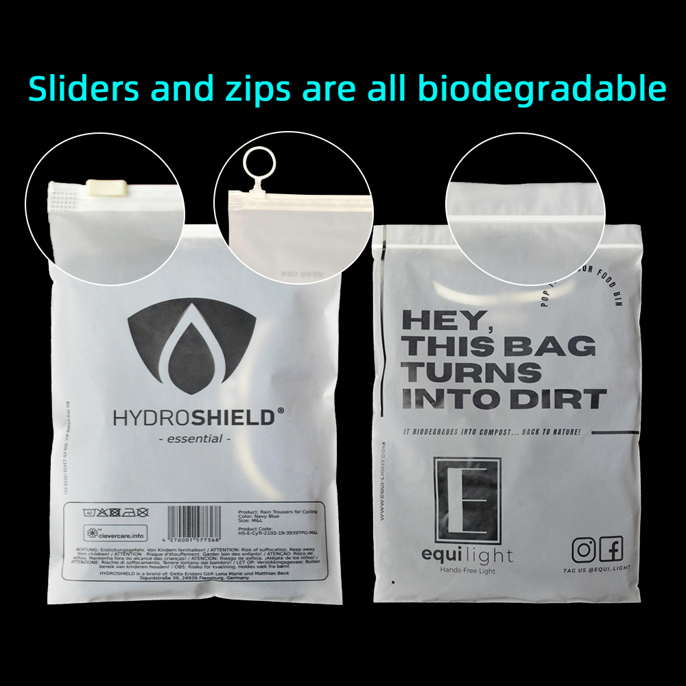 Biodegradable Packaging Ziplock Bags Clothing Packaging Plastic Bags Cornstarch Packaging Compostable Bag
