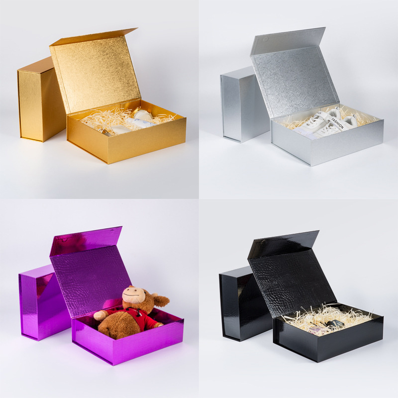 Free Sample Custom Logo Multicolor Magnetic Creative Gift Box Luxury Collapsible Christmas Gift Box Packaging