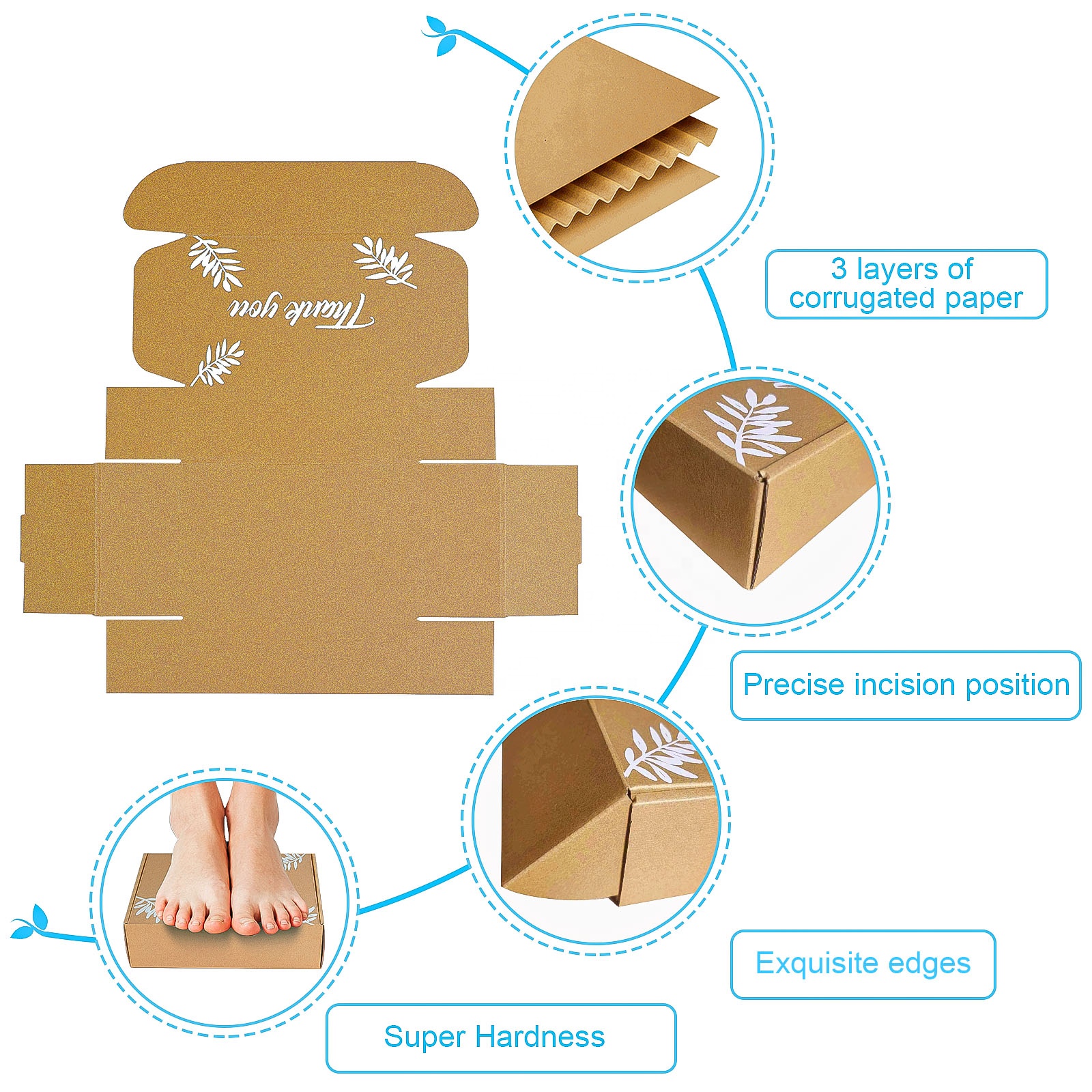 In Stock Delivery Fast Custom Cardboard Custom With Logo Eco Friendly Brown Corrugated Cartons Shipping Cardboard Shipping Box