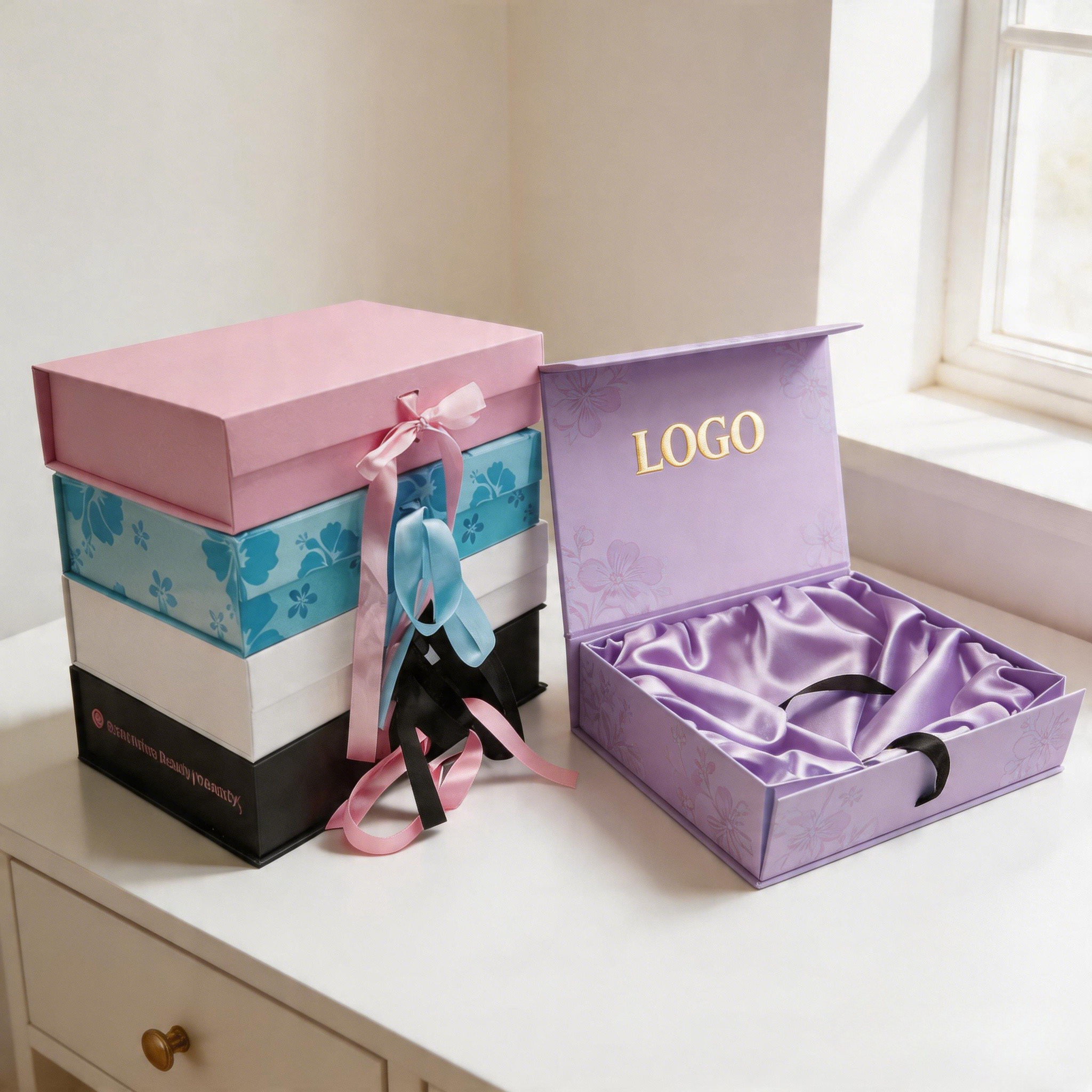 Custom Logo UV Printing Luxury Magnetic Folding Gift Box Eco-friendly Collapsible Rigid Cardboard Packaging For Clothing Jewelry