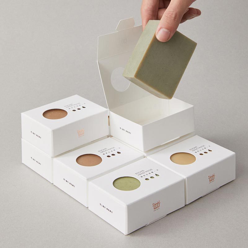 Custom Logo Eco Friendly Cardboard Packaging Kraft Paper Boxes for Soap