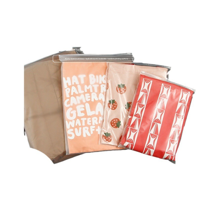 Factory-Direct Clothing Packaging Bags with Zip-Lock Resealable Design Custom Full-Color Printing &amp; Free Artwork
