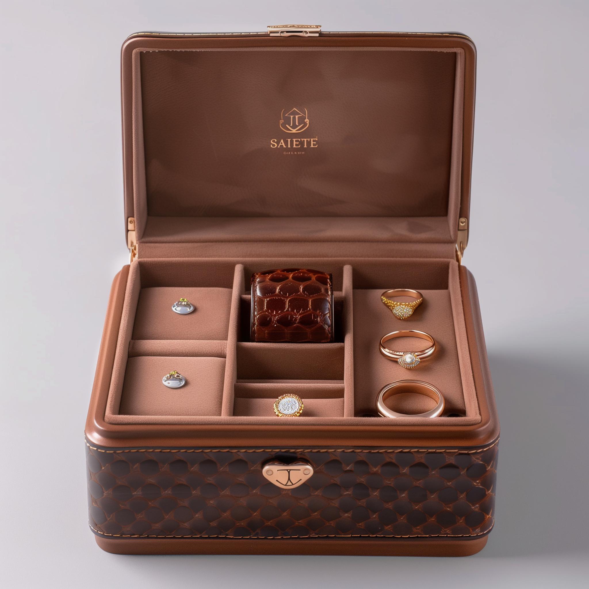 Custom Wholesale Embossing Watch Luxury Handmade High-Grade PU Leather Jewelry Display Box