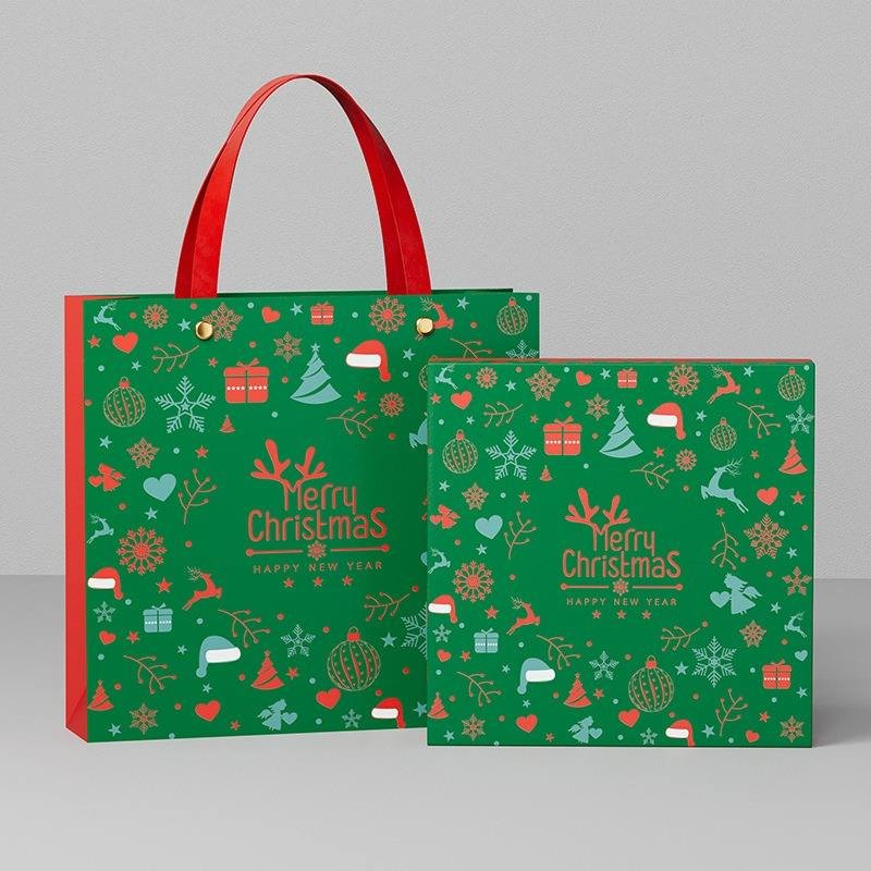 Luxury Christmas Chocolate Gift Box with Gold Foil Stamping Hot Stamp Silver Premium New Year Gift Packaging