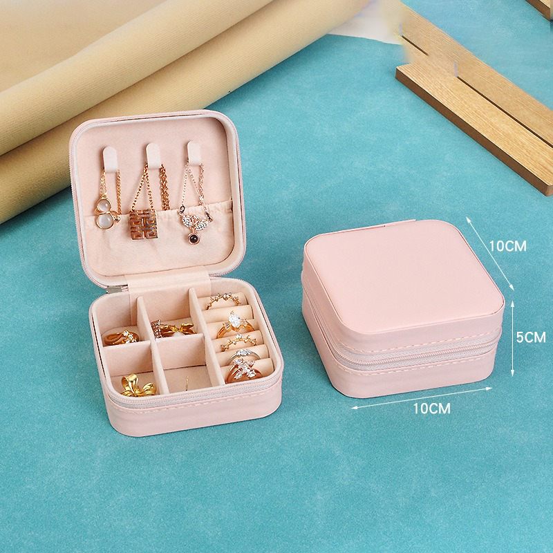 Fashion Jewel Display Box Pu Leather Jewelry Storage Case Custom Earrings Ring Organizer Packaging Cases
