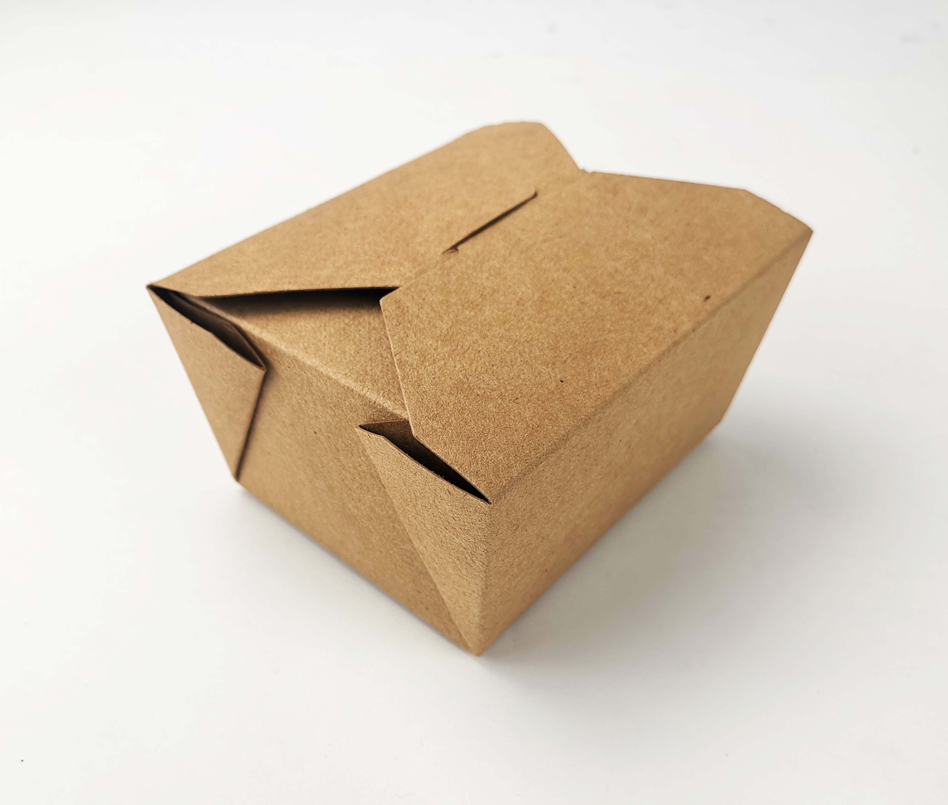 Eco-Friendly Biodegradable Disposable Kraft Paper Packaging Box Recycled Material Food Containers