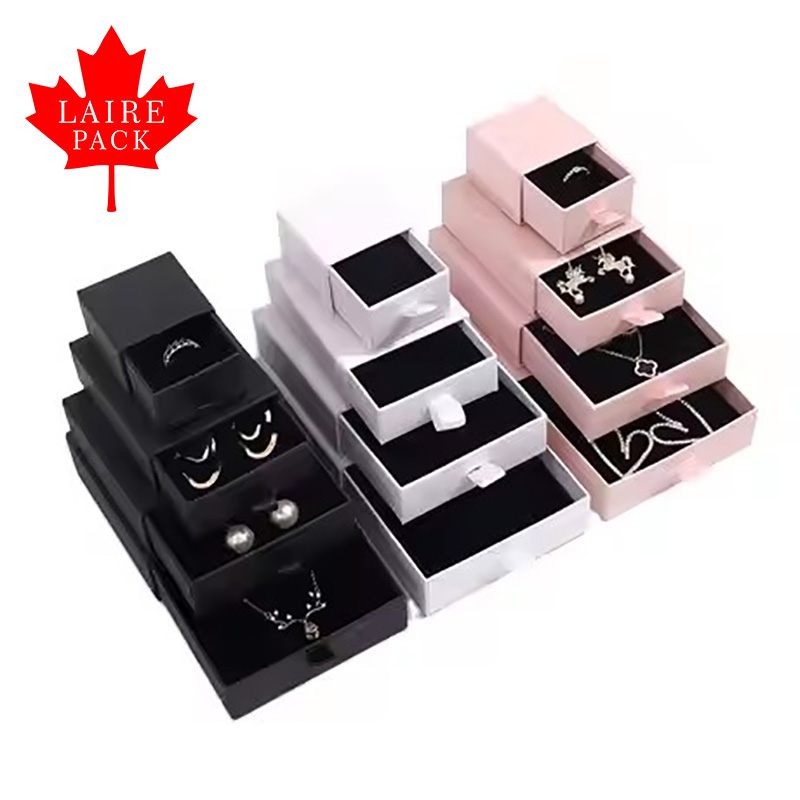 LAIRE Wholesale Printing Cardboard Jewelry Box Custom Drawer Sliding Jewelry Packaging Box