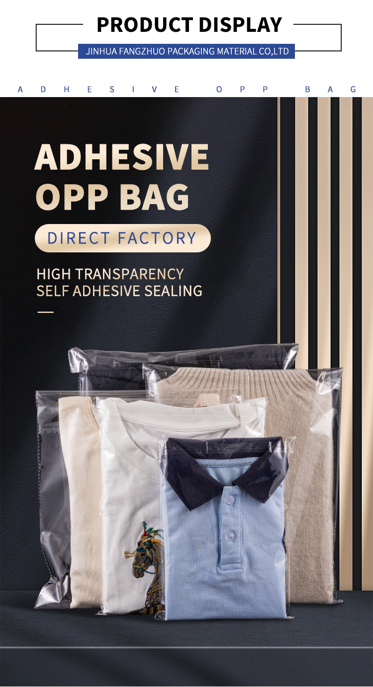 Manufacturer Eco-Friendly Self Sealing Transparent Opp Packaging Bags Plastic Opp Bags clear Opp Bags for Packing