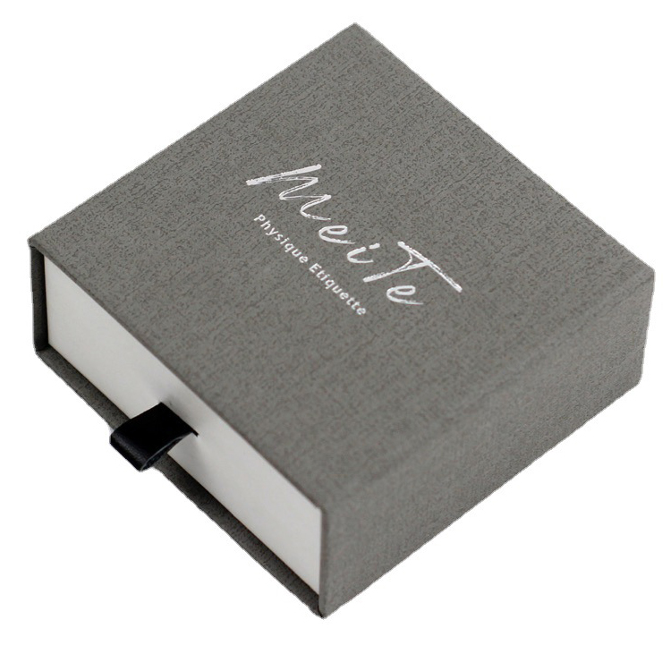 Custom Printed Jewellery Packaging Gift Paper Box Sliding Drawer Jewelry Boxes With Logo