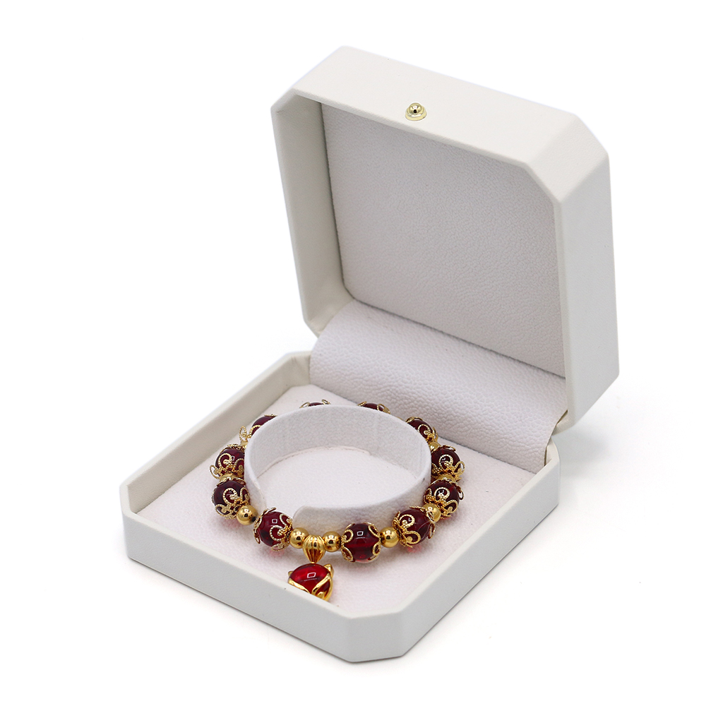FADELI PACKING-Custom Logo Luxury White PU Leather Ring Box for Jewelry Customizable Luxury Packaging
