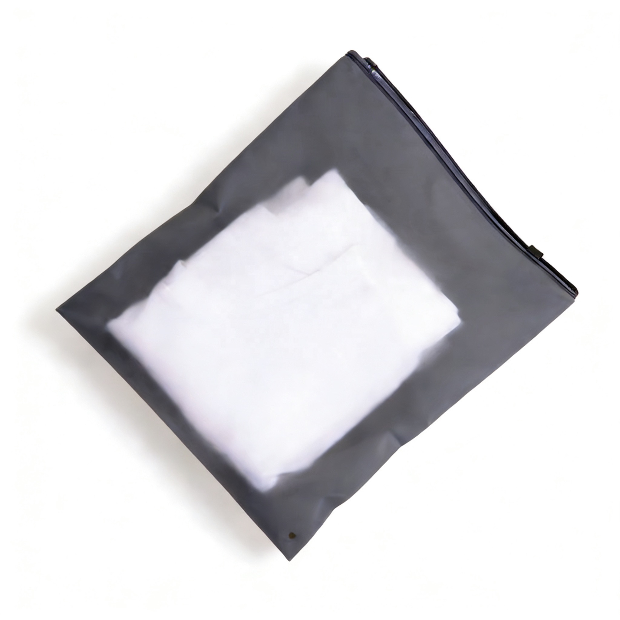 Custom Logo Frosted Zipper Bags, Resealable Plastic Pouches for Clothing, Apparel &amp; T-Shirt Packaging