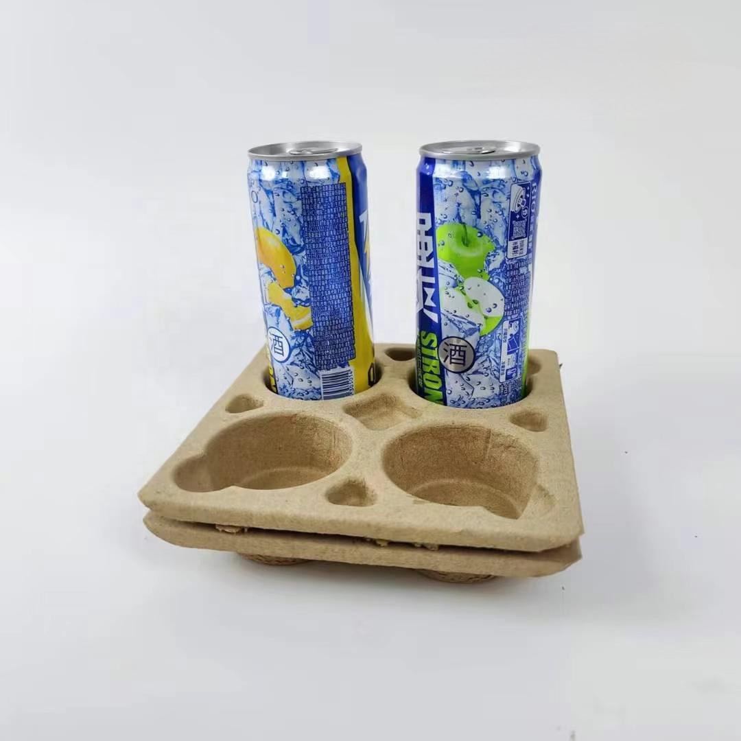 100% Biodegradable and Eco-friendly Beverage Paper Pulp Packaging Take Good protection Package in Transportation
