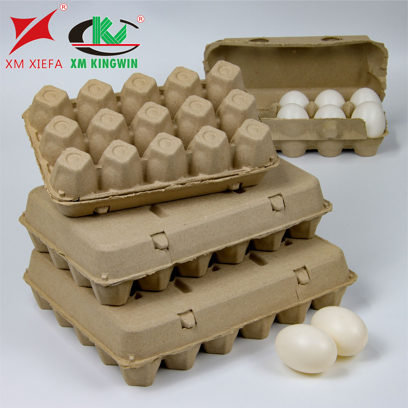 15-Hole Recyclable Biodegradable Pulp Egg Tray Paper Tray Biodegrad Packaging
