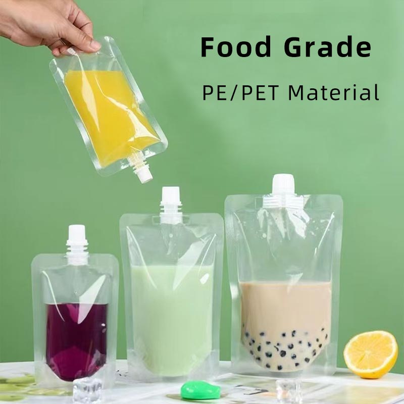 Eco Friendly Spout Pouch Stand up Bag Reusable Leak Proof Bag for Drink Condiment Packaging BPA Free Spout Stand up Pouch