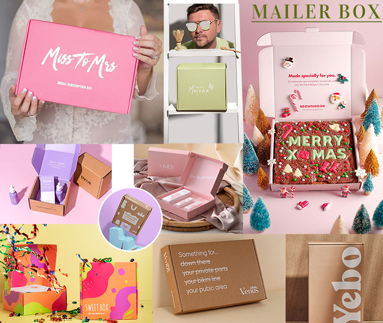 Custom Free Design Eco Friendly Biodegradable Product Packaging Pink Brown Kraft Gift Box