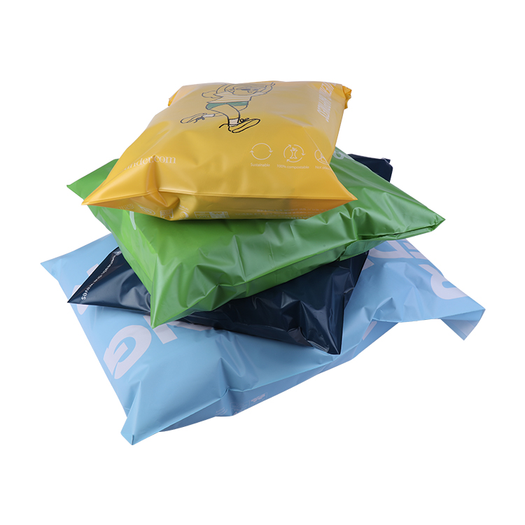 Custom Printed Eco-mailing Poly Mailers Biodegradable Express Courier Clothing Packaging Sustainable Material With Logo