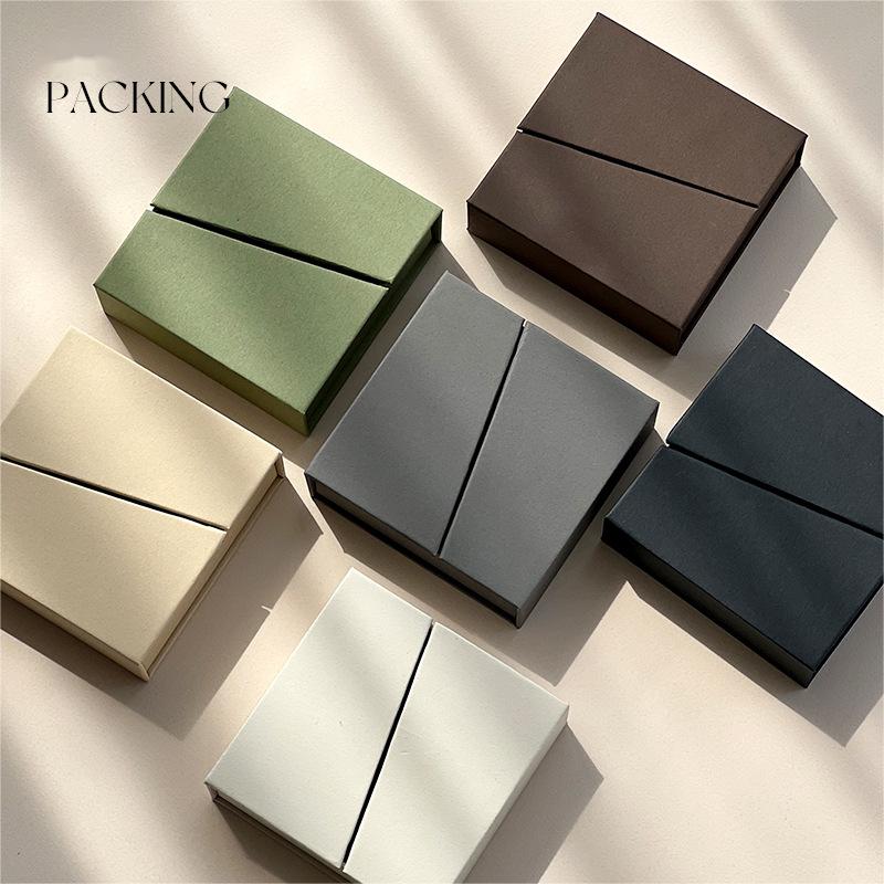 Customizable Luxury Cardboard Magnetic Jewelry Box Rigid Paper Packaging Sponge Lining Matt Lamination 2mm Recyclable Gift