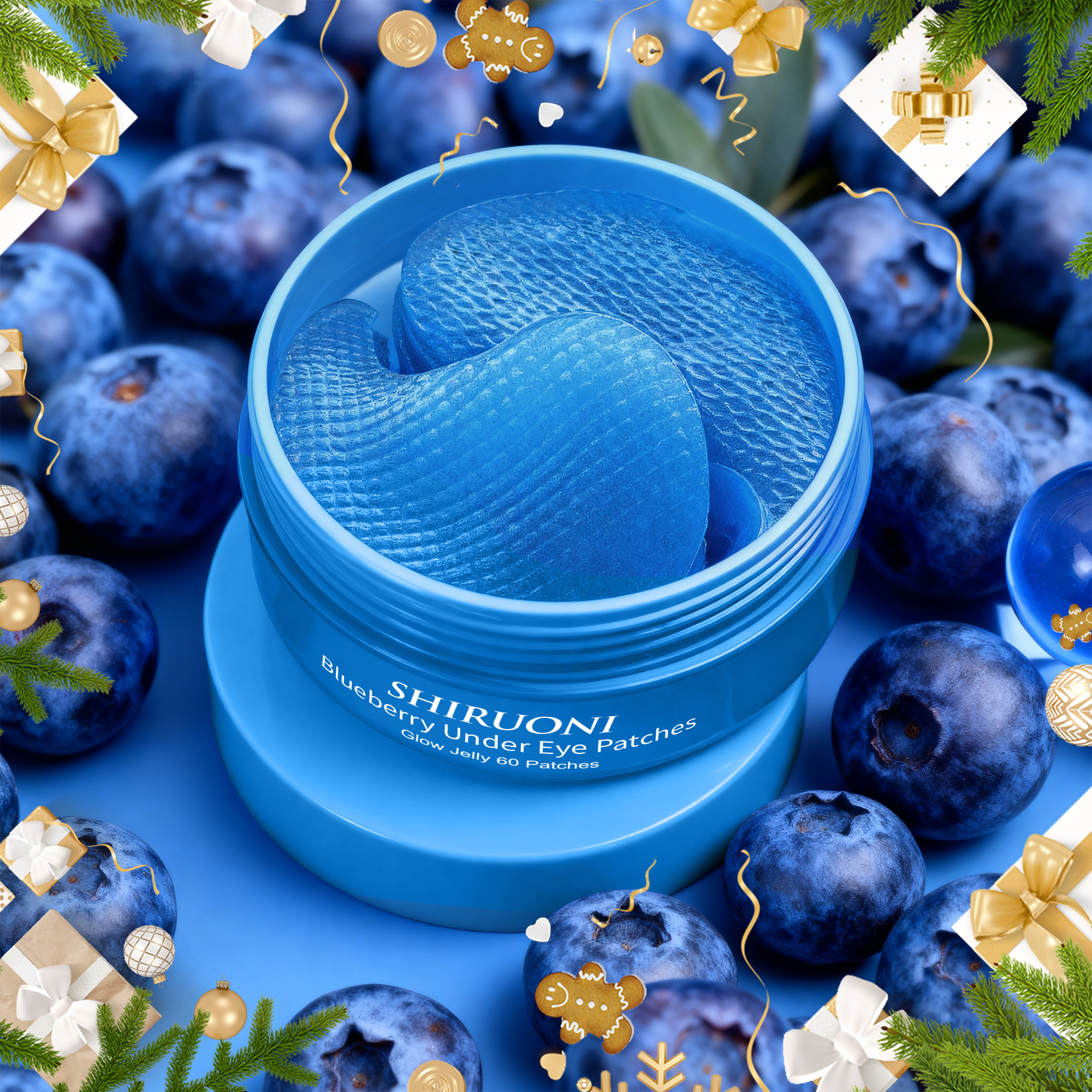 30 Pairs Under Eye Mask Patches Smooth Fine Lines Remove Dark Circles Wrinkles Blueberry Eye Patches Collagen
