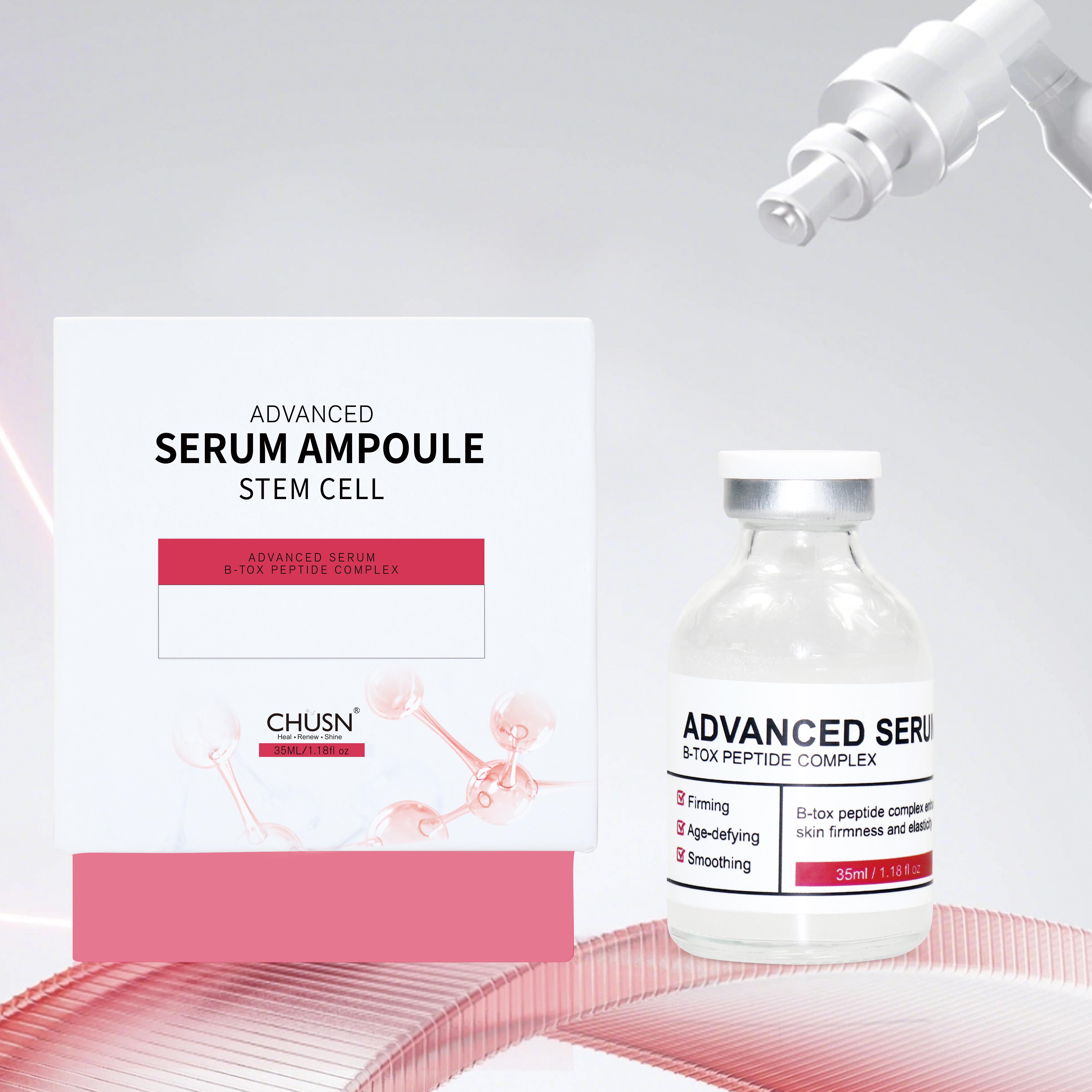 Professional B-Tox Peptide Serum Ampoule for Skin Firming &amp; Wrinkle Smoothing, Botox-Like Effect Anti-Aging Treatment for Salon