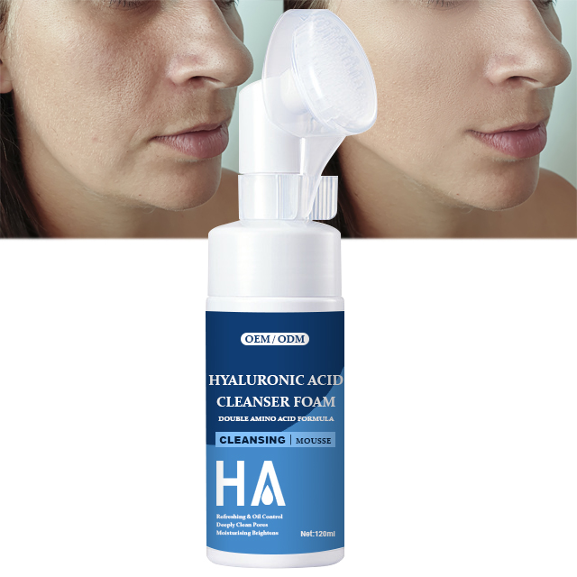 OEM Cleanser Hyaluronic Acid Anti Acne Moisturizing Whitening Cleanser Face Skin Care Deep Cleansing Gel Wash Facial Cleanser