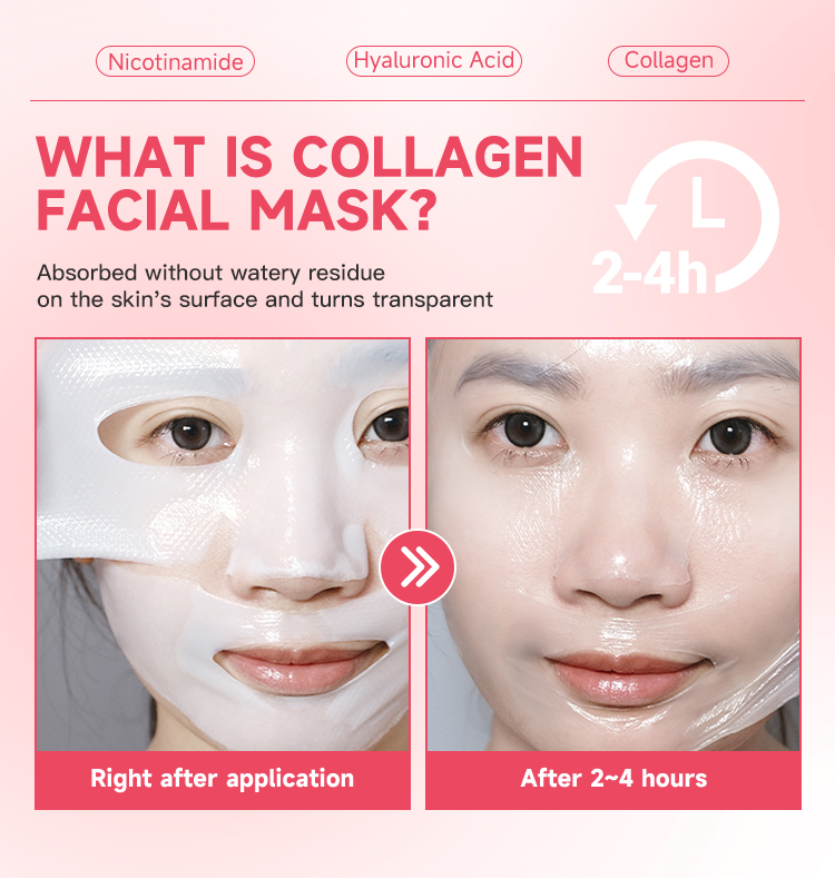 3in1 Hyaluronic Acid Smooth Remove Dead Skin Firming Hydrogel Bio Collagen Sheet Peeling Off Masks Customized Logo Crystal