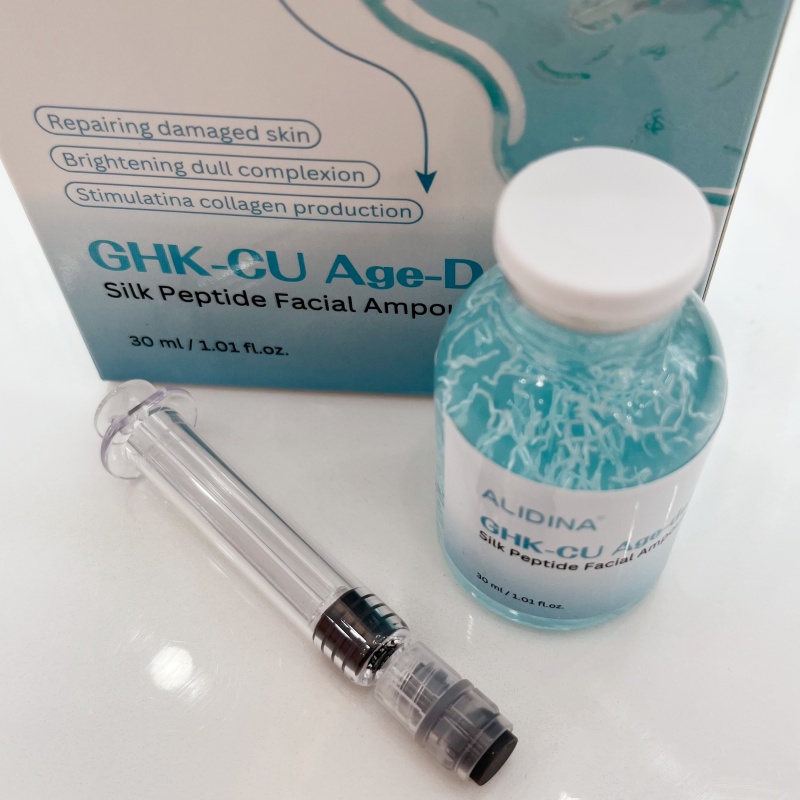 Silk Peptide GHK-CU Facial Ampoule Age Defying Anti-Wrinkle Hydrating Wrinkle Reduction Smoothing Brightening Skin Serum G