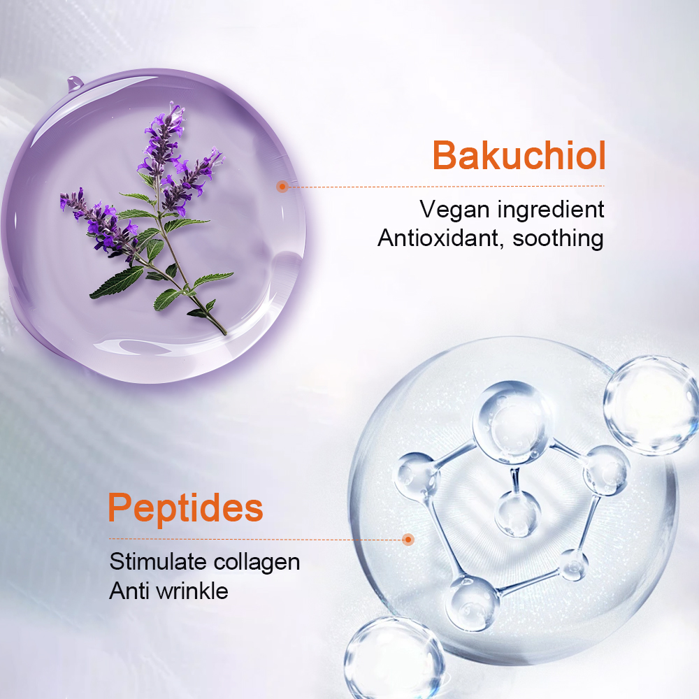 Private Label PDRN BAKUCHIOL Anti Wrinkle Ampoule Niacinamide Face Moisturizing Skin Care Serum for Brightening