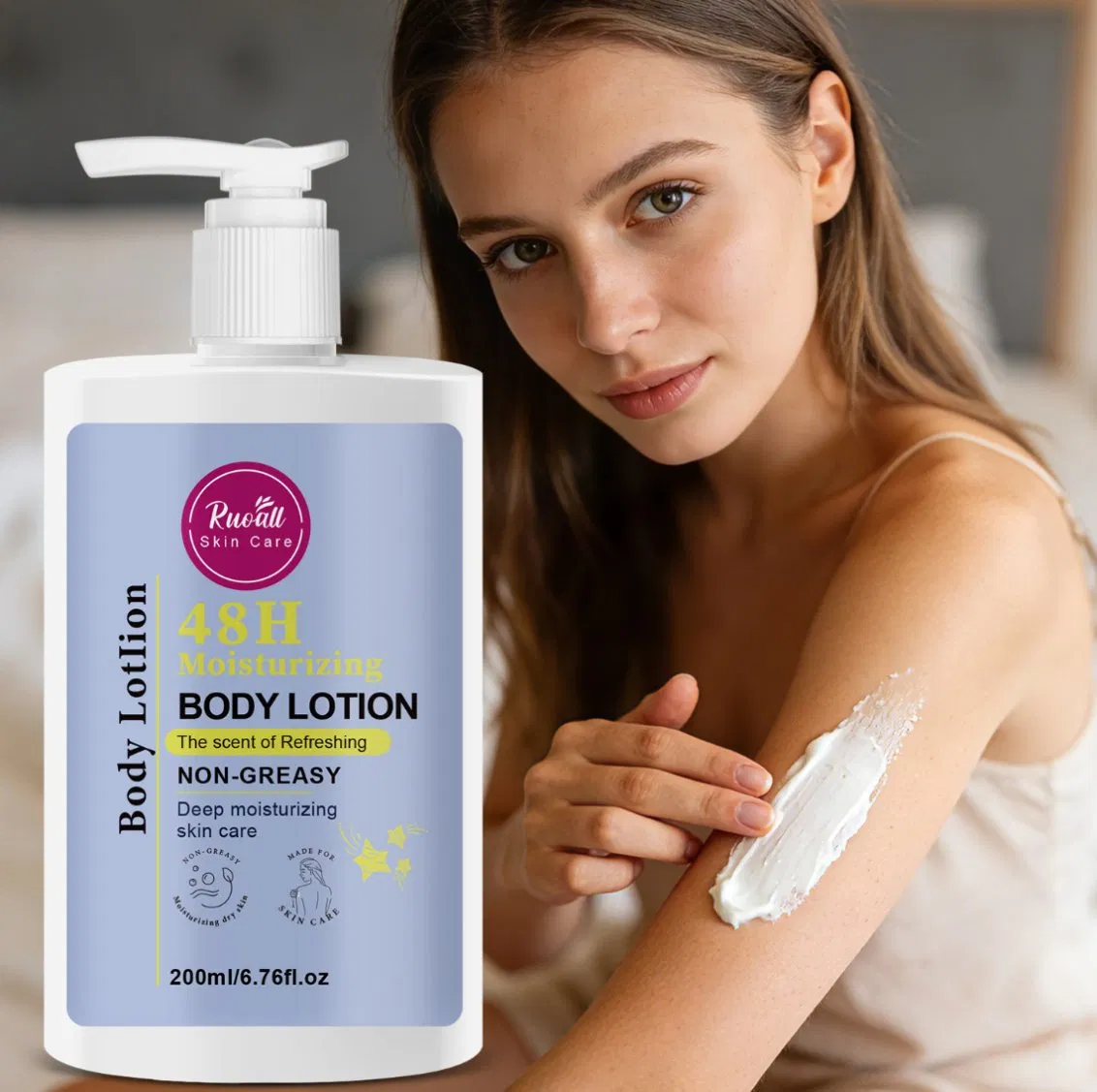 Dry Skin Relief Fast Absorption Non Greasy Formula Vanilla Cashmere Scent 48 Hour Moisturizing Shea Butter and Vitamin C Retinol Body Lotion