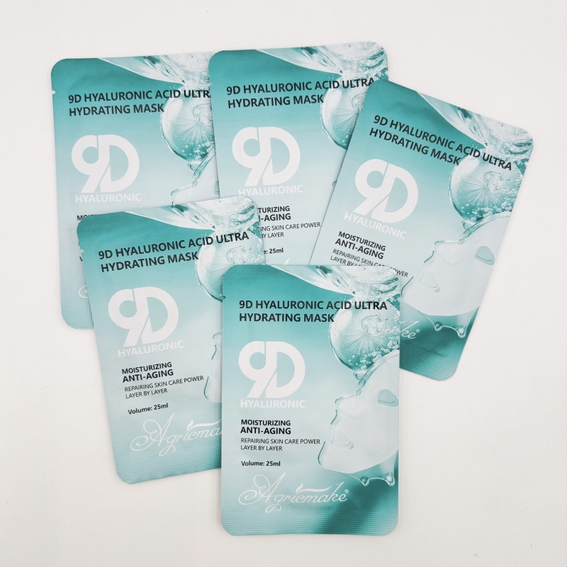 9D Hyaluronic Acid Hydrating Face Mask for Plumping and Dewy Skin Care