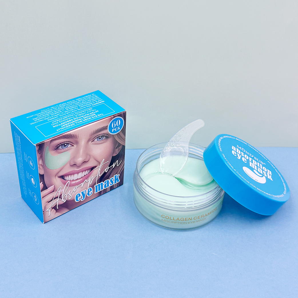 Custom Korean Bio-Collagen Peptides Deep Hydrating Crystal OverNight Eye Sheet Patches Anti-Wrinkle Firming Brightening Dry