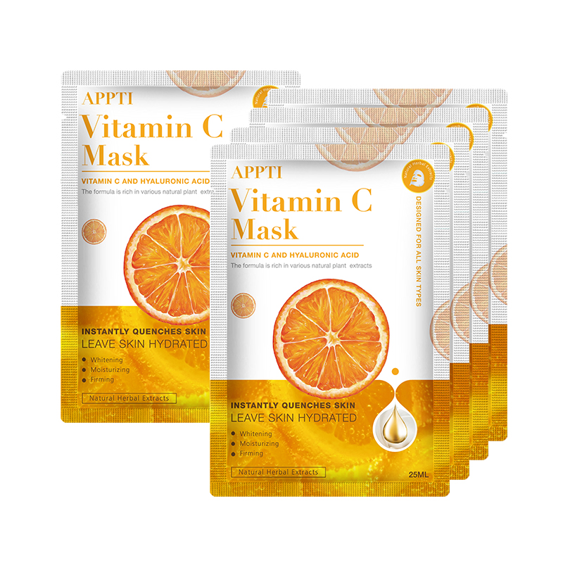Best New Whitening Facial Mask With Vitamin C Serum And Hyaluronic Acid For Face Filling And Plumping Skin Care Beauty