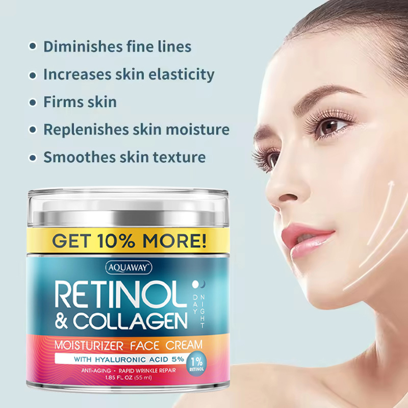 OEM Korea Anti Aging Rapid Wrinkle Repair Retinol Face Moisturizer Daily Anti-Aging Face Cream With Retinol Hyaluronic Acid