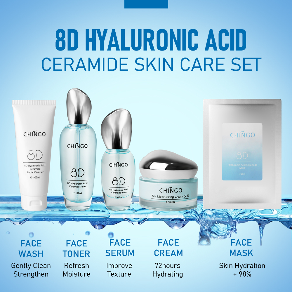 Private Label Daily Facial Care Foaming Moisturizer Hyaluronic Acid Ceramide Anti-Aging Beauty Skin Care Jelly Face Cleanser