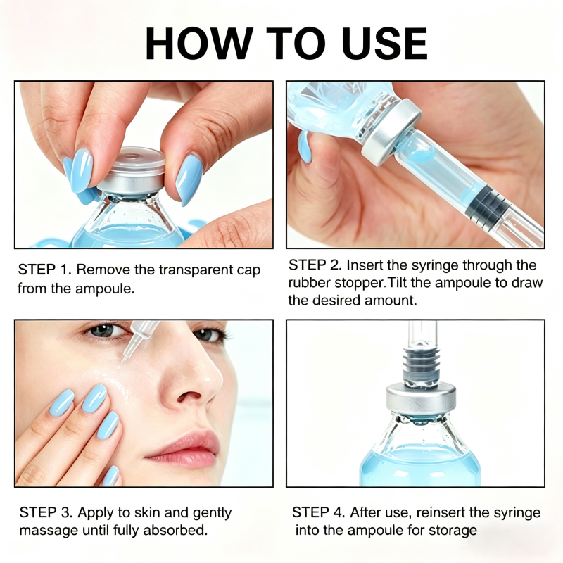 Silk Peptide GHK-CU Facial Ampoule Age Defying Anti-Wrinkle Hydrating Wrinkle Reduction Smoothing Brightening Skin Serum G