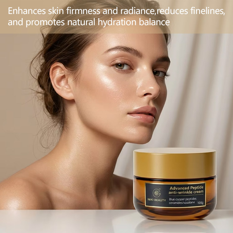 Custom Logo Advanced Blue Copper Peptide Anti Aging Cream With Ceramide Barrier Support for Face Care